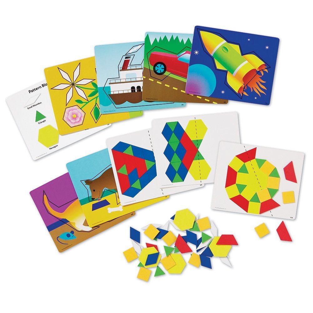 Learning Resources Pattern Learning Resources Pattern Block Design Cards - The Test Tutor