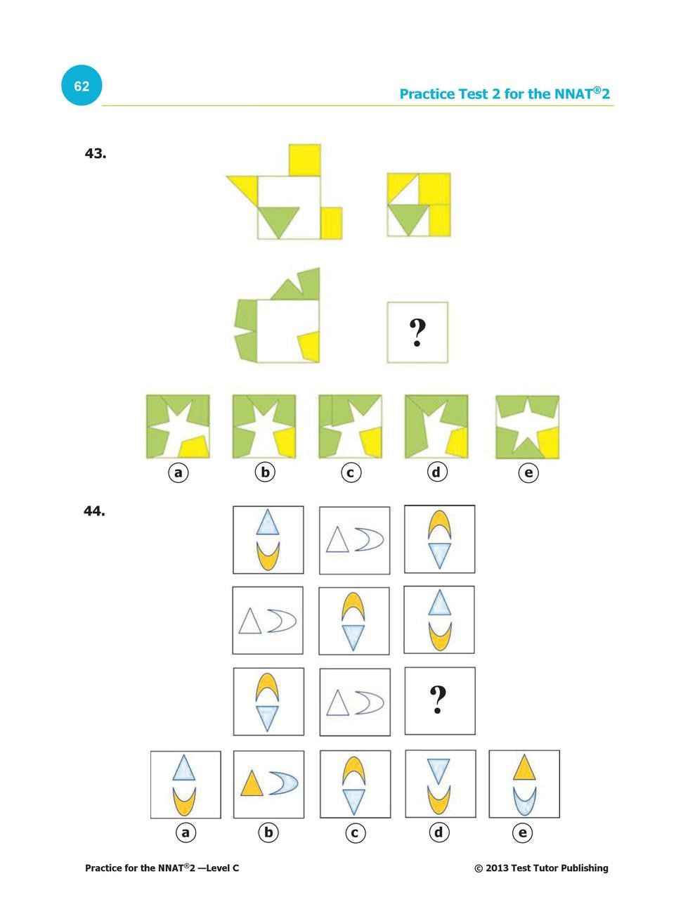 Nnat Practice Practice for the NNAT - 2nd Grade - The Test Tutor