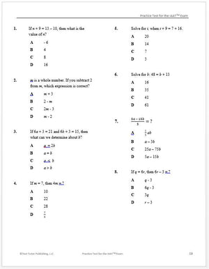 Iowa Algebra Aptitude Test (IAAT) example